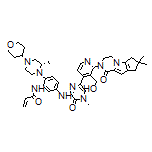 (S)-N-[5-[[6-[2-[7,7-Dimethyl-1-oxo-3,4,7,8-tetrahydro-1H-cyclopenta[4,5]pyrrolo[1,2-a]pyrazin-2(6H)-yl]-3-(hydroxymethyl)-4-pyridyl]-4-methyl-3-oxo-3,4-dihydro-2-pyrazinyl]amino]-2-[2-methyl-4-(tetrahydro-2H-pyran-4-yl)piperazin-1-yl]phenyl]acrylamide