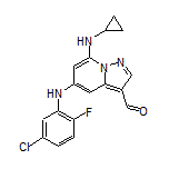 5-[(5-Chloro-2-fluorophenyl)amino]-7-(cyclopropylamino)pyrazolo[1,5-a]pyridine-3-carbaldehyde