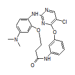 12-(Dimethylamino)-4-chloro-2,15-dioxa-6,8,19,25-tetraazatetracyclo[18.3.1.1[3,7].0[9,14]]pentacosa-1(24),3,5,7(25),9,11,13,20,22-nonaen-18-one