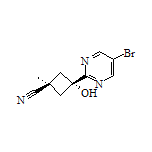 trans-3-(5-Bromo-2-pyrimidinyl)-3-hydroxy-1-methylcyclobutanecarbonitrile