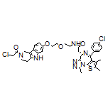 (S)-N-[2-[2-[[2-(2-Chloroacetyl)-2,3,4,5-tetrahydro-1H-pyrido[4,3-b]indol-7-yl]oxy]ethoxy]ethyl]-2-[4-(4-chlorophenyl)-2,3,9-trimethyl-6H-thieno[3,2-f][1,2,4]triazolo[4,3-a][1,4]diazepin-6-yl]acetamide