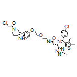 (S)-N-[2-[2-[[2-(2-Chloroacetyl)-2,3,4,5-tetrahydro-1H-pyrido[4,3-b]indol-8-yl]oxy]ethoxy]ethyl]-2-[4-(4-chlorophenyl)-2,3,9-trimethyl-6H-thieno[3,2-f][1,2,4]triazolo[4,3-a][1,4]diazepin-6-yl]acetamide