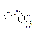 4-Bromo-5-(pentafluoro-λ6-sulfanyl)-1-(tetrahydro-2H-pyran-2-yl)-1H-inazole