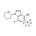 4-Bromo-7-fluoro-5-(pentafluoro-λ6-sulfanyl)-1-(tetrahydro-2H-pyran-2-yl)-1H-inazole