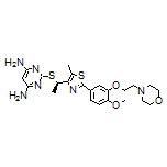 (R)-2-[[1-[2-[4-Methoxy-3-(2-morpholinoethoxy)phenyl]-5-methylthiazol-4-yl]ethyl]thio]pyrimidine-4,6-diamine