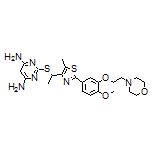 2-[[1-[2-[4-Methoxy-3-(2-morpholinoethoxy)phenyl]-5-methylthiazol-4-yl]ethyl]thio]pyrimidine-4,6-diamine