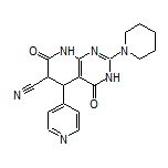 4,7-Dioxo-2-(1-piperidyl)-5-(4-pyridyl)-3,4,5,6,7,8-hexahydropyrido[2,3-d]pyrimidine-6-carbonitrile