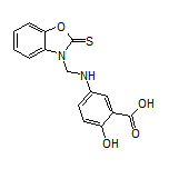 2-Hydroxy-5-[[[2-thioxobenzo[d]oxazol-3(2H)-yl]methyl]amino]benzoic Acid