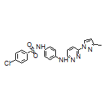 4-Chloro-N-[4-[[6-(3-methyl-1-pyrazolyl)-3-pyridazinyl]amino]phenyl]benzenesulfonamide