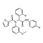 N-[1-(2-Fluorophenyl)-2-[(4-fluorophenyl)amino]-2-oxoethyl]-N-(3-methoxyphenyl)furan-2-carboxamide