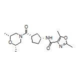 N-[(1R,3S)-3-[(2S,6R)-2,6-Dimethylmorpholine-4-carbonyl]cyclopentyl]-2,5-dimethyloxazole-4-carboxamide