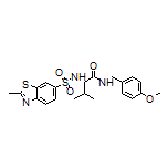 N-(4-Methoxybenzyl)-3-methyl-2-(2-methylbenzothiazole-6-sulfonamido)butanamide