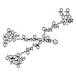 6-[4-[N-[3-[3-[3-[2-[N-[3-[5-[(5R,2R,3R,4R,6R)-3-(Acetylamino)-4,5-diacetyloxy-6-(acetyloxymethyl)(2H-3,4,5,6-tetrahydro-2-pyranyloxy)]pentanoylamino]propyl]carbamoyl]ethoxy]-2-[[2-[N-[3-[5-[(5R,2R,3R,4R,6R)-3-(acetylamino)-4,5-diacetyloxy-6-(acetyloxymethyl)(2H-3,4,5,6-tetrahydropyran-2-yloxy)]pentanoylamino]propyl]carbamoyl]ethoxy]methyl]-2-(Cbz-amino)propoxy]propanoylamino]propyl]carbamoyl]butoxy](3R,2R,4R,5R,6R)-5-(acetylamino)-4-acetyloxy-2-(acetyloxymethyl)-2H-3,4,5,6-tetrahydro-3-pyranyl Acetate