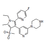 1-[5-[1-Ethyl-2-(5-fluoro-2-pyridyl)-5-methyl-4-(methylsulfonyl)-3-pyrrolyl]-3-pyridyl]piperazine