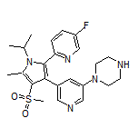 1-[5-[2-(5-Fluoro-2-pyridyl)-1-isopropyl-5-methyl-4-(methylsulfonyl)-3-pyrrolyl]-3-pyridyl]piperazine