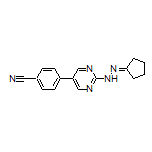 4-[2-(2-Cyclopentylidenehydrazinyl)-5-pyrimidinyl]benzonitrile