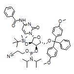 (2R,3R,4R,5R)-5-[4-Benzamido-2-oxopyrimidin-1(2H)-yl]-2-[[bis(4-methoxyphenyl)(phenyl)methoxy]methyl]-4-[(tert-butyldimethylsilyl)oxy]-3-tetrahydrofuryl (2-Cyanoethyl) Diisopropylphosphoramidite