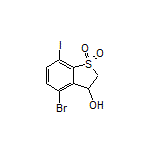 4-Bromo-3-hydroxy-7-iodo-2,3-dihydrobenzo[b]thiophene 1,1-Dioxide