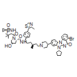 (2S,4R)-N-[(1S,4S)-6-[4-(4-Bromo-7-cyclopentyl-5-oxo-5,7-dihydrobenzo[4,5]imidazo[1,2-a]quinazolin-9-yl)-1-piperidyl]-4-methyl-1-[4-(4-methyl-5-thiazolyl)phenyl]hexyl]-1-[(S)-2-(1-fluorocyclopropanecarboxamido)-3,3-dimethylbutanoyl]-4-hydroxypyrrolidine-2-carboxamide