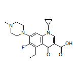 1-Cyclopropyl-5-ethyl-6-fluoro-7-(4-methyl-1-piperazinyl)-4-oxo-1,4-dihydroquinoline-3-carboxylic Acid