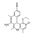 3-Carbamoyl-4-(4-cyano-2-methoxyphenyl)-5-ethoxy-2,8-dimethyl-1,4-dihydro-1,6-naphthyridine 6-Oxide