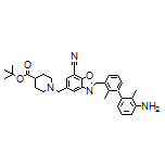 tert-Butyl 1-[[2-(3’-Amino-2,2’-dimethyl-3-biphenylyl)-7-cyanobenzo[d]oxazol-5-yl]methyl]piperidine-4-carboxylate