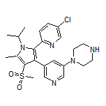 1-[5-[2-(5-Chloro-2-pyridyl)-1-isopropyl-5-methyl-4-(methylsulfonyl)-3-pyrrolyl]-3-pyridyl]piperazine