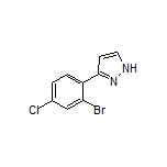 3-(2-Bromo-4-chlorophenyl)-1H-pyrazole