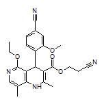 2-Cyanoethyl 4-(4-Cyano-2-methoxyphenyl)-5-ethoxy-2,8-dimethyl-1,4-dihydro-1,6-naphthyridine-3-carboxylate