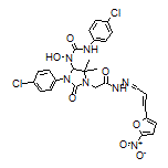 3-(4-Chlorophenyl)-1-[3-(4-chlorophenyl)-5,5-dimethyl-1-[2-[2-[3-(5-nitro-2-furyl)allylidene]hydrazinyl]-2-oxoethyl]-2-oxoimidazolidin-4-yl]-1-hydroxyurea