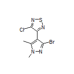 3-(3-Bromo-1,5-dimethyl-1H-pyrazol-4-yl)-4-chloro-1,2,5-thiadiazole