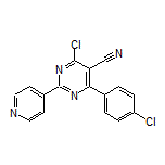 4-Chloro-6-(4-chlorophenyl)-2-(4-pyridyl)pyrimidine-5-carbonitrile