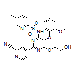 N-[2-(2-Cyano-4-pyridyl)-6-(2-hydroxyethoxy)-5-(2-methoxyphenoxy)-4-pyrimidinyl]-5-methylpyridine-2-sulfonamide