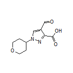 4-Formyl-1-(tetrahydro-2H-pyran-4-yl)-1H-pyrazole-3-carboxylic Acid