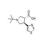 (3R,4R)-1-(tert-Butyl)-4-(4-thiazolyl)pyrrolidine-3-carboxylic Acid