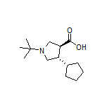 (3S,4S)-1-(tert-Butyl)-4-cyclopentylpyrrolidine-3-carboxylic Acid