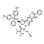 (2R,3R,4R,5R)-5-[4-Benzamido-5-methyl-2-oxopyrimidin-1(2H)-yl]-2-[[bis(4-methoxyphenyl)(phenyl)methoxy]methyl]-4-fluoro-3-tetrahydrofuranyl (2-Cyanoethyl) Diisopropylphosphoramidite