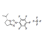 (R)-5-Isopropyl-2-(perfluorophenyl)-6,7-dihydro-5H-pyrrolo[2,1-c][1,2,4]triazol-2-ium Tetrafluoroborate