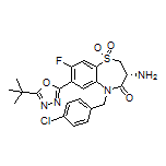 (R)-3-Amino-7-[5-(tert-butyl)-1,3,4-oxadiazol-2-yl]-5-(4-chlorobenzyl)-8-fluoro-2,3-dihydrobenzo[b][1,4]thiazepin-4(5H)-one 1,1-Dioxide