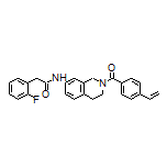 2-(2-Fluorophenyl)-N-[2-(4-vinylbenzoyl)-1,2,3,4-tetrahydroisoquinolin-7-yl]acetamide