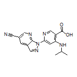 6-(5-Cyano-1H-pyrazolo[3,4-b]pyridin-1-yl)-4-(isopropylamino)nicotinic Acid