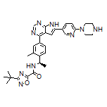 (R)-3-(tert-Butyl)-N-[1-[2-methyl-4-[6-[6-(1-piperazinyl)-3-pyridyl]-7H-pyrrolo[2,3-d]pyrimidin-4-yl]phenyl]ethyl]-1,2,4-oxadiazole-5-carboxamide