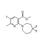 Methyl 2-(4,4-Difluoroazepan-1-yl)-5-iodo-6-methylnicotinate