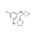 N-(3-Bromo-5-fluorophenyl)-3-(pyrrolidin-1-ylmethyl)oxetan-3-amine