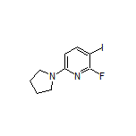 2-Fluoro-3-iodo-6-(1-pyrrolidinyl)pyridine