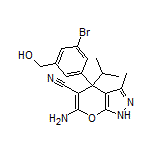 6-Amino-4-[3-bromo-5-(hydroxymethyl)phenyl]-4-isopropyl-3-methyl-1,4-dihydropyrano[2,3-c]pyrazole-5-carbonitrile