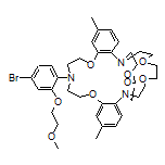 1-[5,17-Dimethyl-8,14,24,27,32,35-hexaoxa-1,11,21-triazatetracyclo[19.8.8.0[2,7].0[15,20]]heptatriaconta-2(7),3,5,15,17,19-hexaen-11-yl]-4-bromo-2-(2-methoxyethoxy)benzene