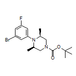 (2S,6R)-4-Boc-1-(3-bromo-5-fluorophenyl)-2,6-dimethylpiperazine