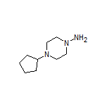 4-Cyclopentylpiperazin-1-amine