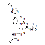 6-(Cyclopropanecarboxamido)-4-[[3-(1-cyclopropyl-1H-1,2,4-triazol-3-yl)-2-methoxyphenyl](nitroso)amino]-N-(trideuteriomethyl)pyridazine-3-carboxamide